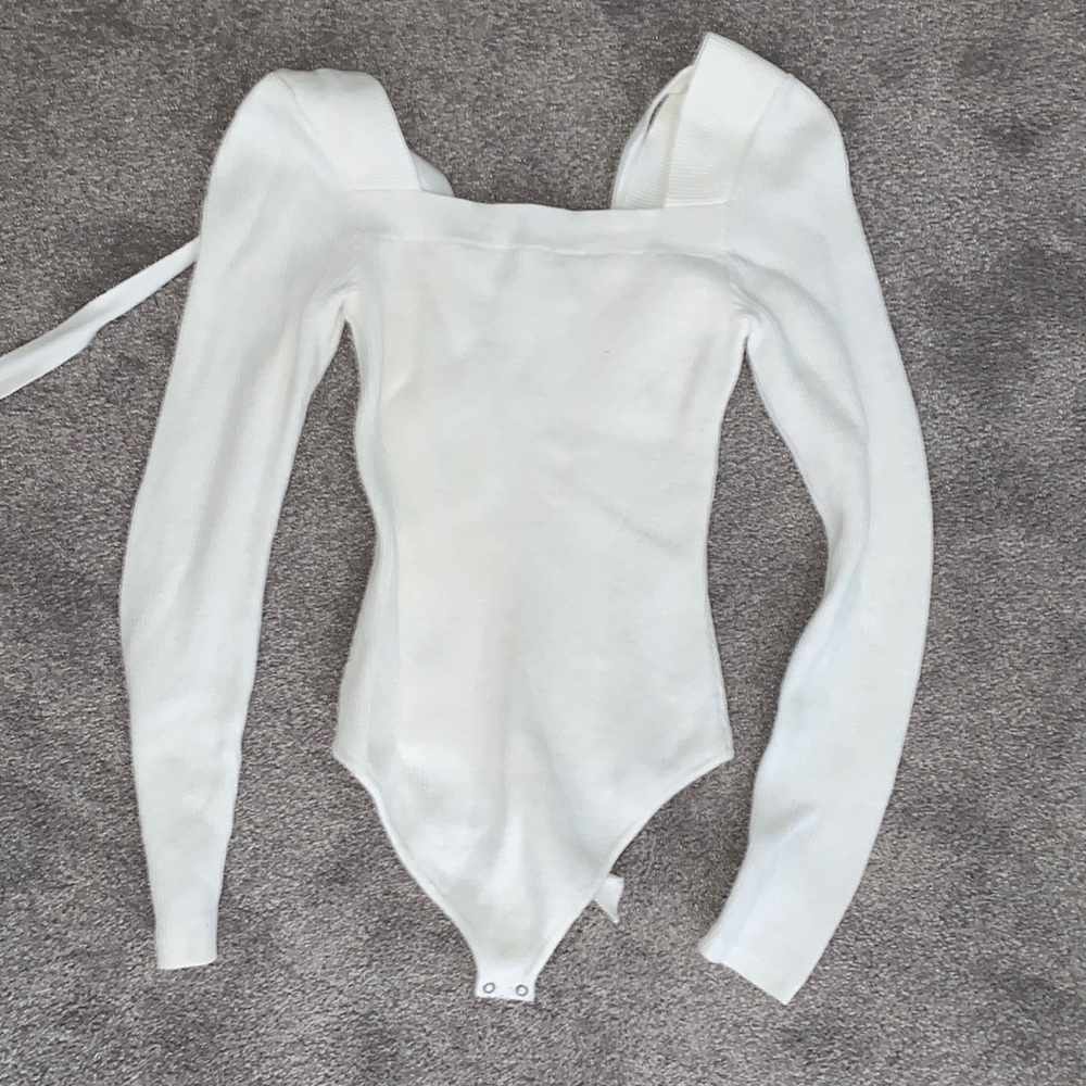 Abercrombie White Sweater Bodysuit